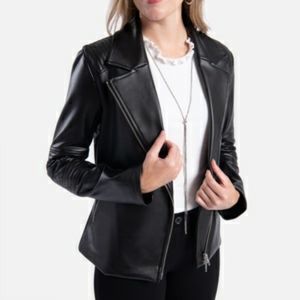 Betabrand faux leather jacket, size large NWOT